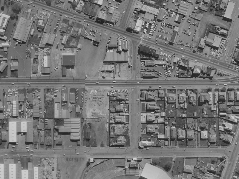 550 Moorhouse Avenue from the air, 1970-1974