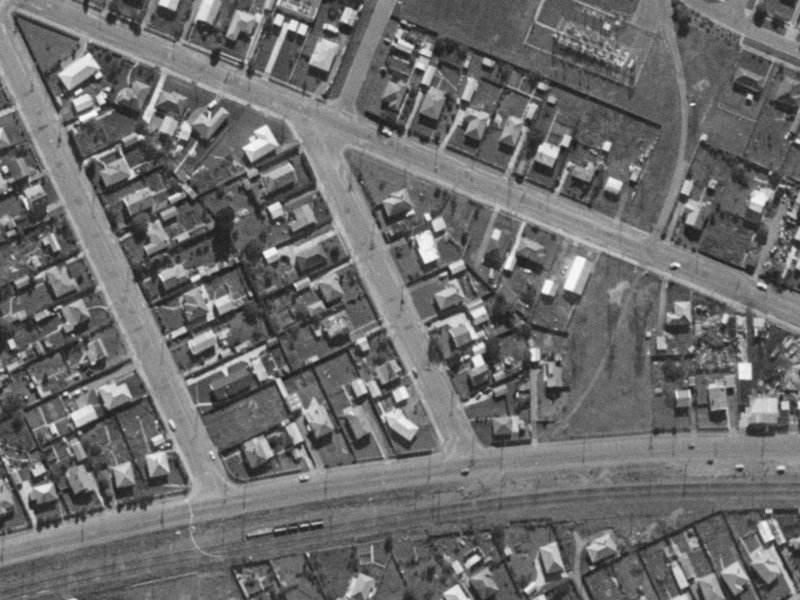 Fulham Street from the air, 1970-1974