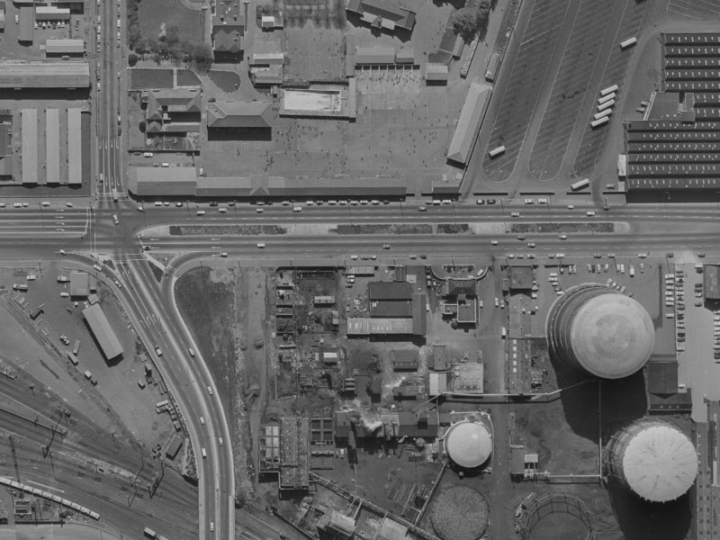 460 Moorhouse Avenue from the air, 1970-1974