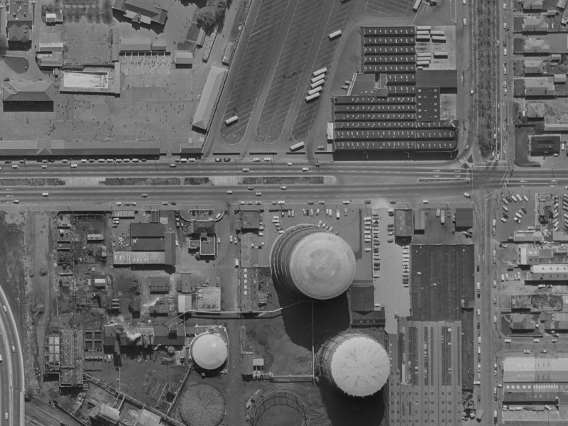 482E Moorhouse Avenue from the air, 1970-1974