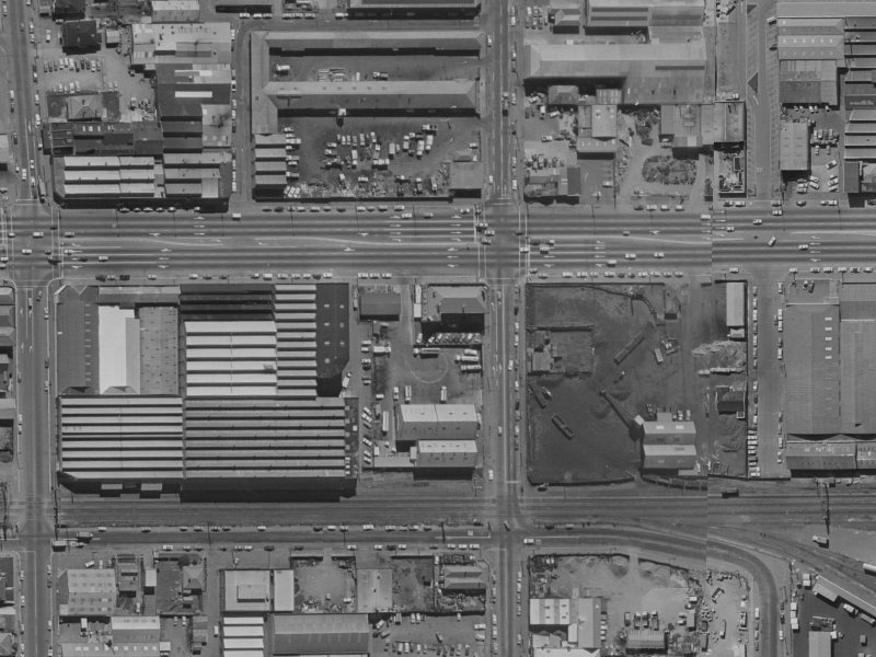 184 Moorhouse Avenue from the air, 1970-1974