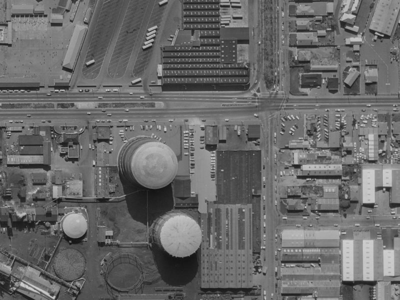 492C Moorhouse Avenue from the air, 1970-1974