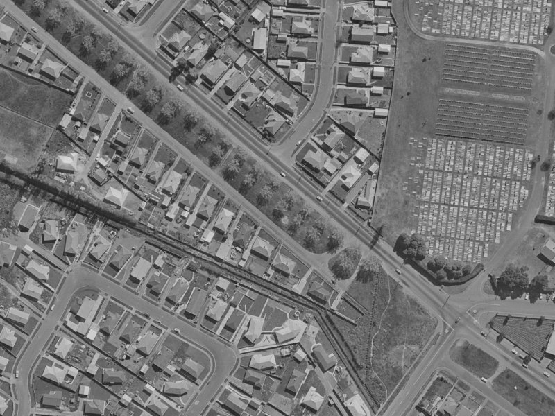 426 Linwood Avenue from the air, 1970-1974