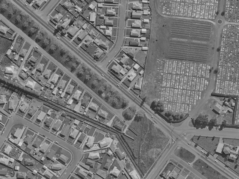 Linwood Avenue from the air, 1970-1974