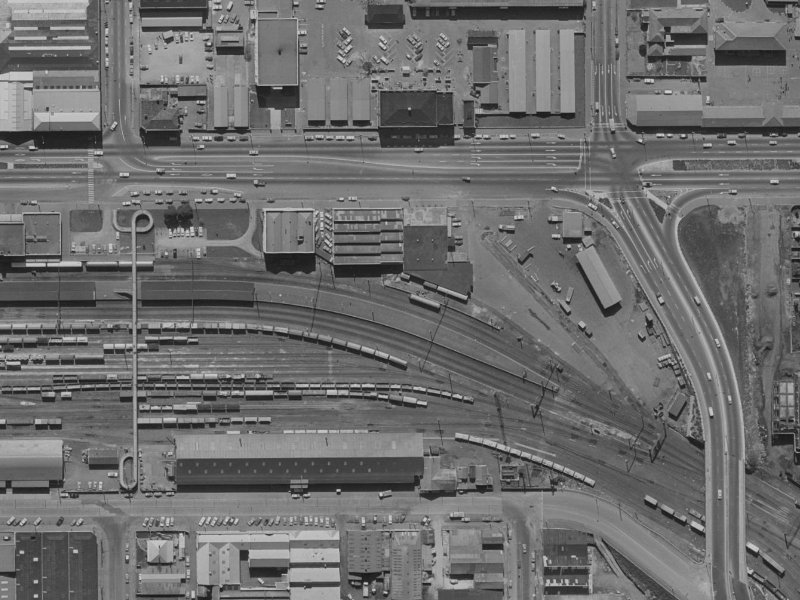 2-6 Washington Way from the air, 1970-1974
