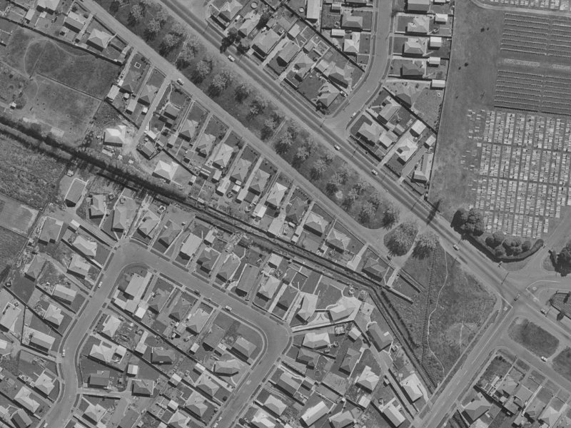 422 Linwood Avenue from the air, 1970-1974