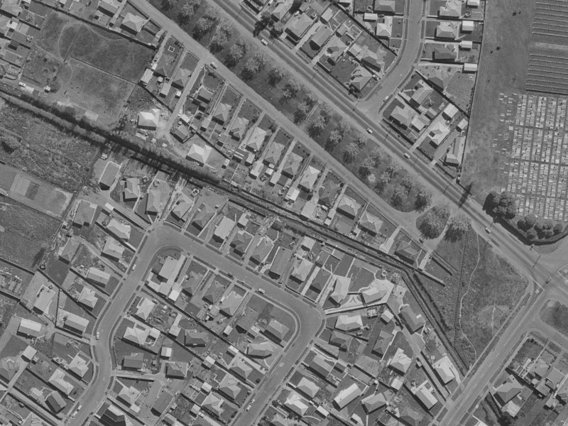 418 Linwood Avenue from the air, 1970-1974