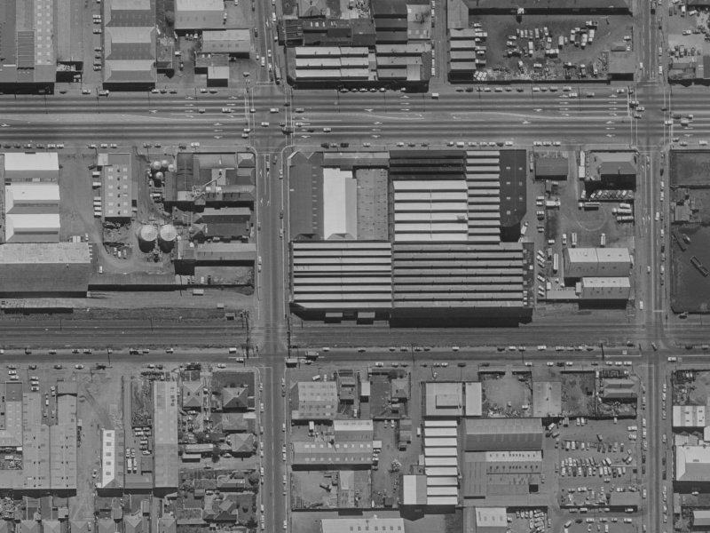164A Moorhouse Avenue from the air, 1970-1974