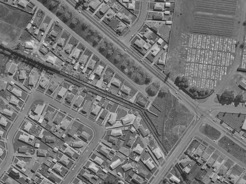 430 Linwood Avenue from the air, 1970-1974