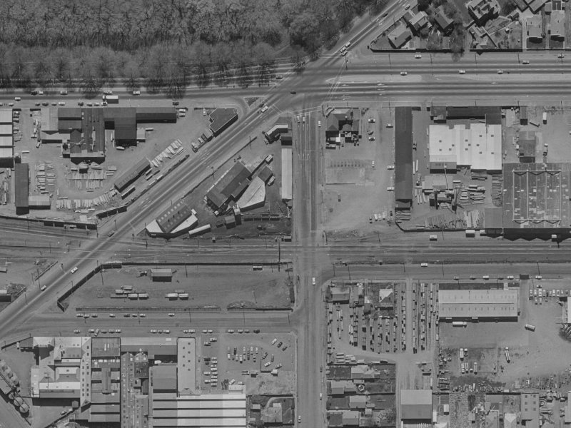 7 Lincoln Lane from the air, 1970-1974