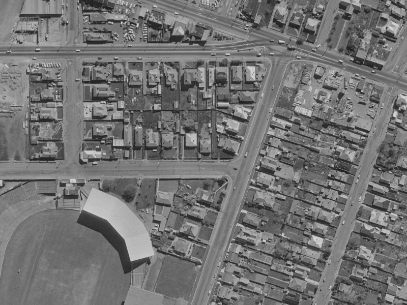 77 Stevens Street from the air, 1970-1974