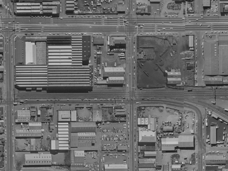 130B Montreal Street from the air, 1970-1974
