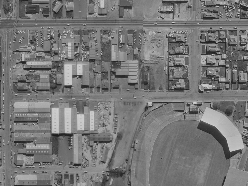 29-31 Stevens Street from the air, 1970-1974