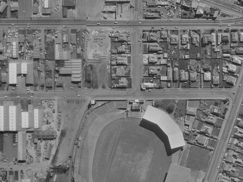 3–41 Stevens Street from the air, 1970-1974