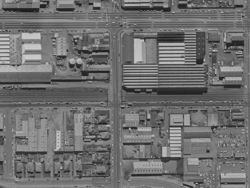 9/166 Moorhouse Avenue from the air, 1970-1974