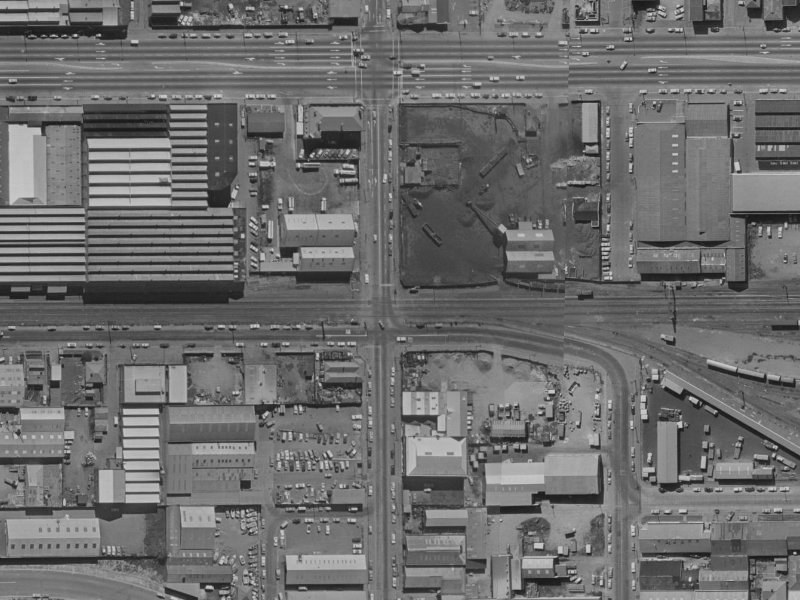 130 Montreal Street from the air, 1970-1974