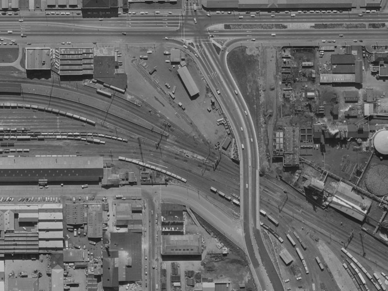 251-253 Waltham Road from the air, 1970-1974