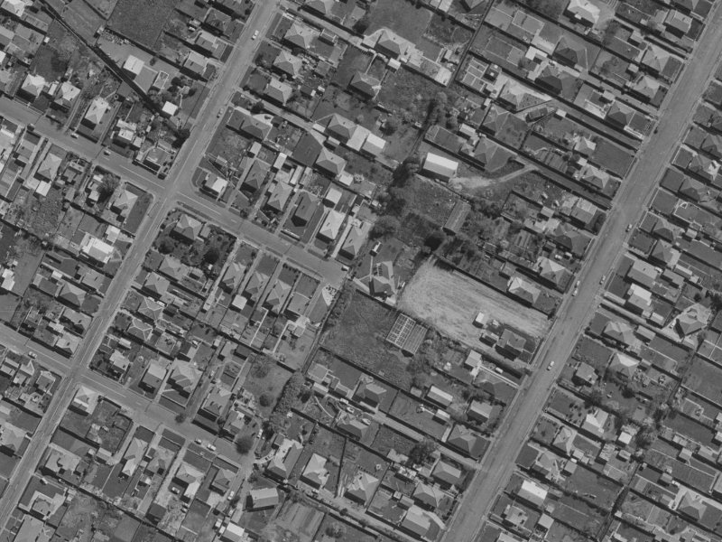 49 Bass Street from the air, 1970-1974