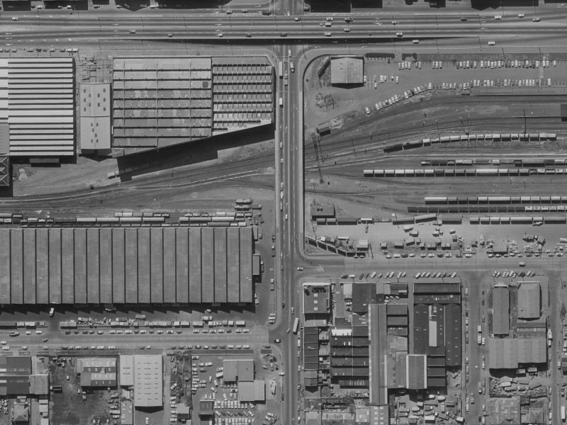 502 Colombo Street from the air, 1970-1974