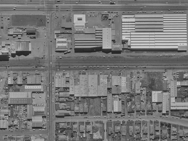 114 Hazeldean Road from the air, 1970-1974