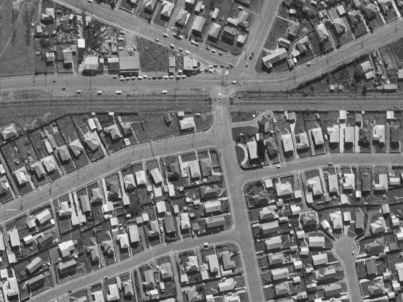 132 Foremans Road from the air, 1970-1974