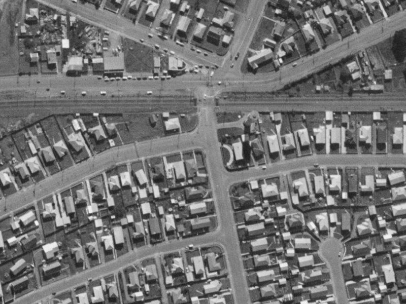 134 Foremans Road from the air, 1970-1974