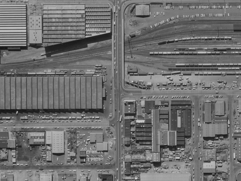 22 Carlyle Street from the air, 1970-1974