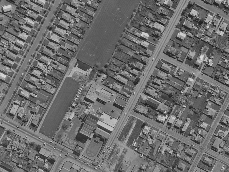 Aldwins Road from the air, 1970-1974