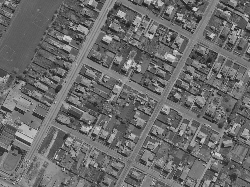 14A Edmonds Street from the air, 1970-1974