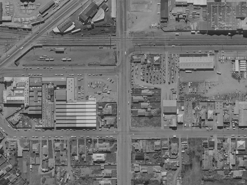 43 Grove Road from the air, 1970-1974