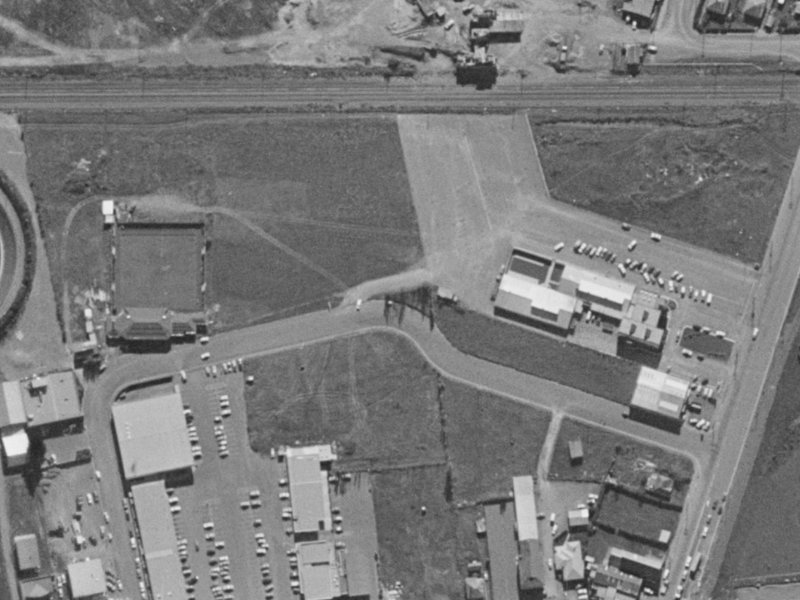 47 Chalmers Street from the air, 1970-1974