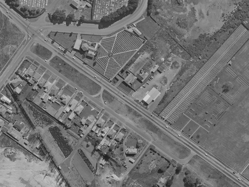 455 Linwood Avenue from the air, 1970-1974