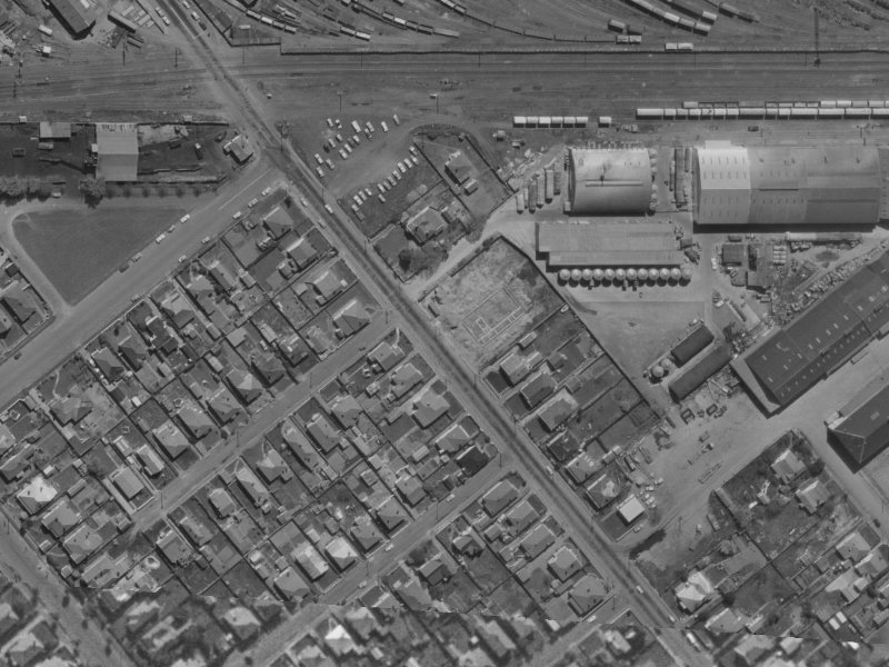 36 Clarence St South from the air, 1970-1974