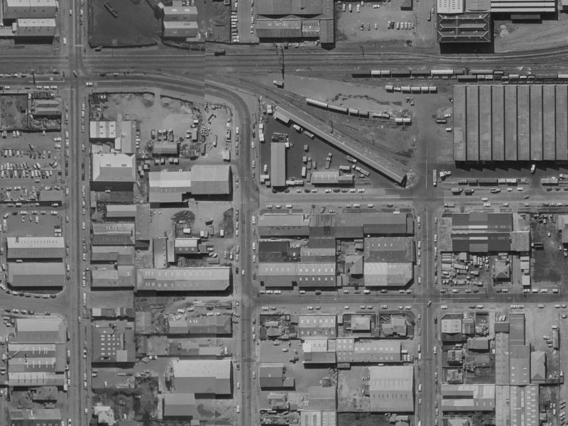 6–8 Cass Street from the air, 1970-1974