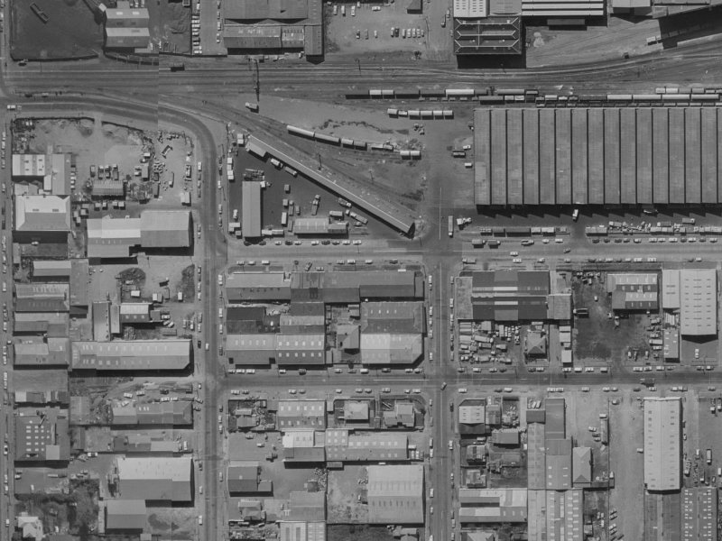 8 Cass Street from the air, 1970-1974