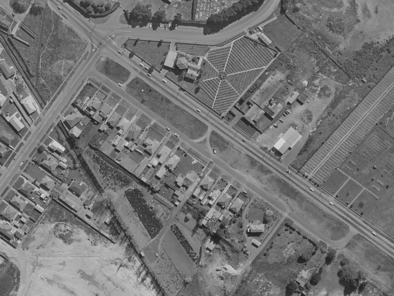 470 Linwood Avenue from the air, 1970-1974
