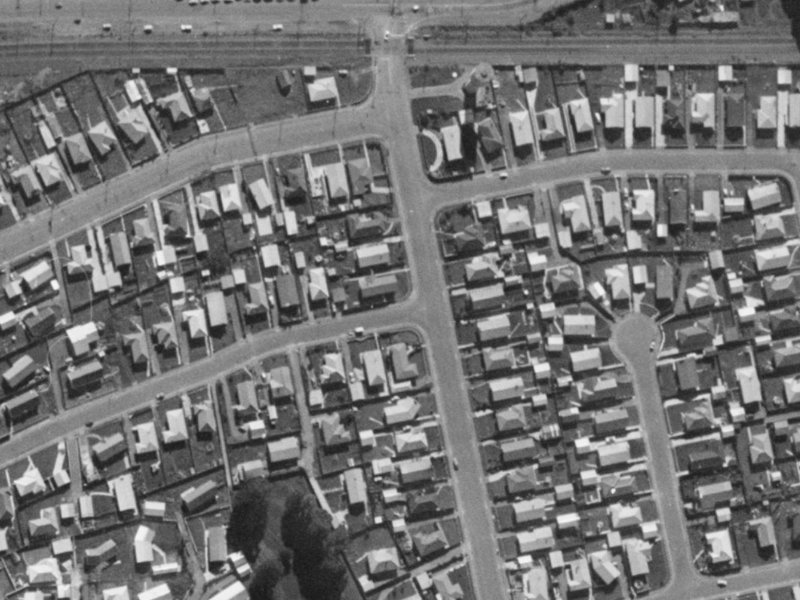 27 Parker Street from the air, 1970-1974