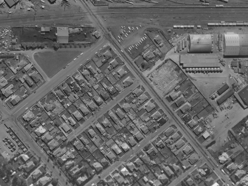 4A Kenilworth Street from the air, 1970-1974