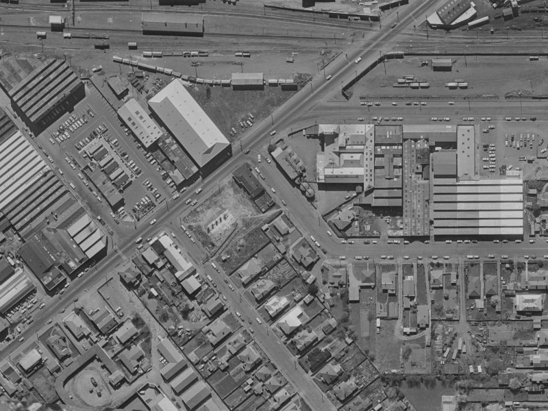 14 Harman Street from the air, 1970-1974