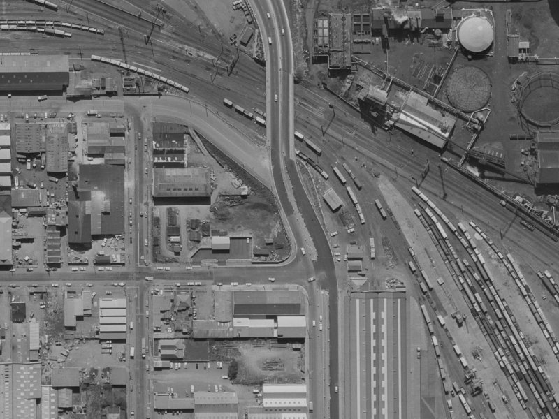 247-249 Waltham Road from the air, 1970-1974