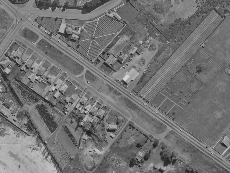 459–467 Linwood Avenue from the air, 1970-1974
