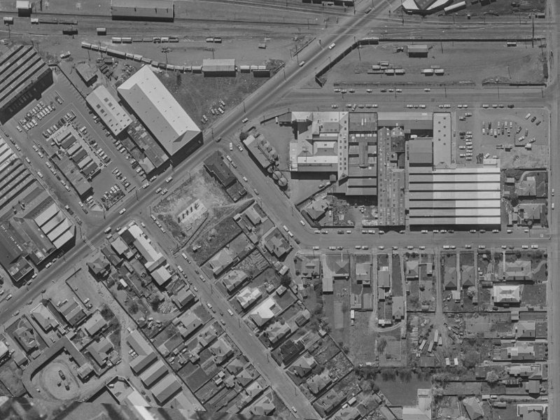 12 Harman Street from the air, 1970-1974