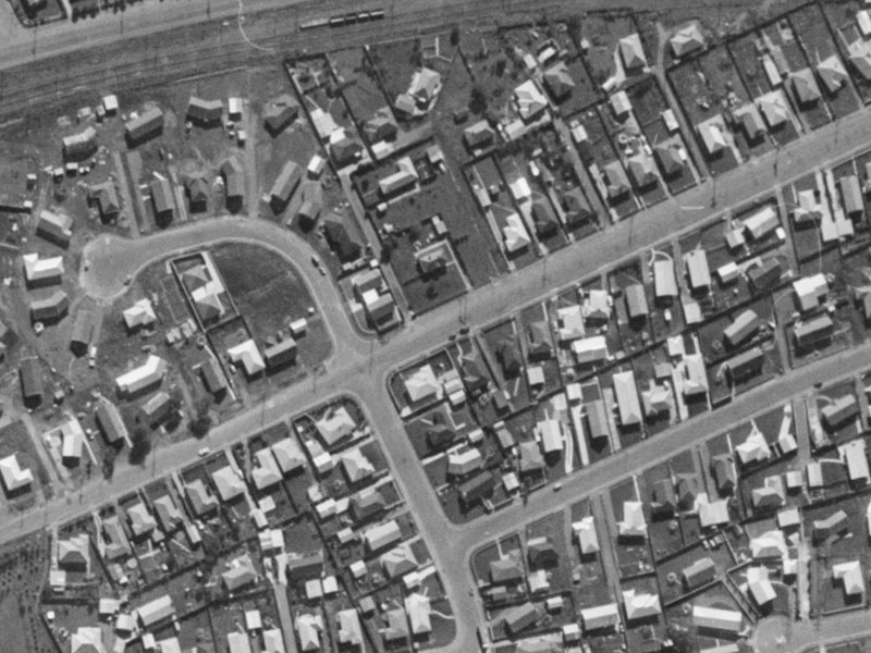 117A Foremans Road from the air, 1970-1974