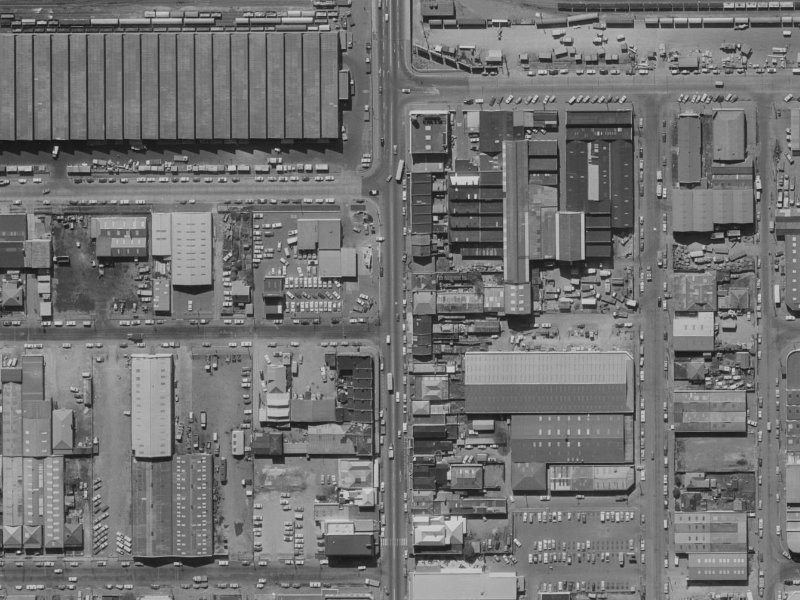 482 Colombo Street from the air, 1970-1974