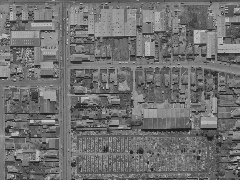 428A Selwyn Street from the air, 1970-1974
