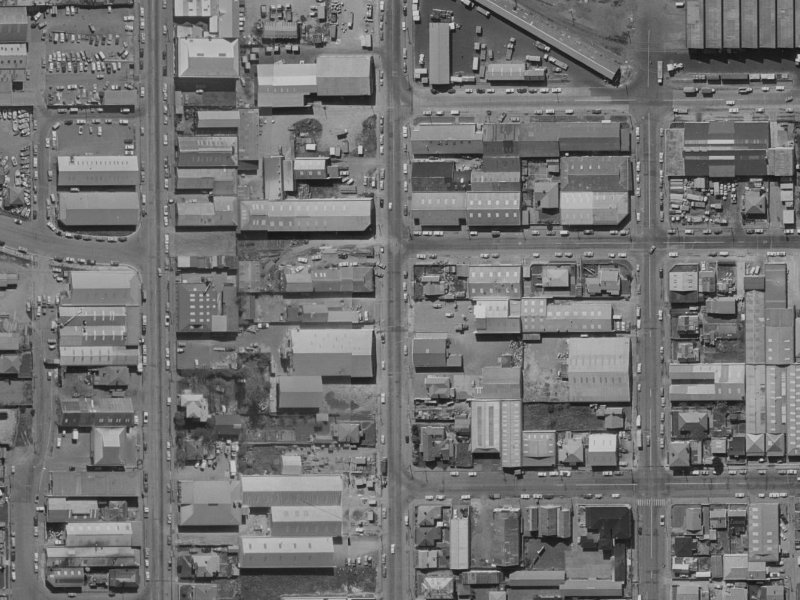 95 Orbell Street from the air, 1970-1974
