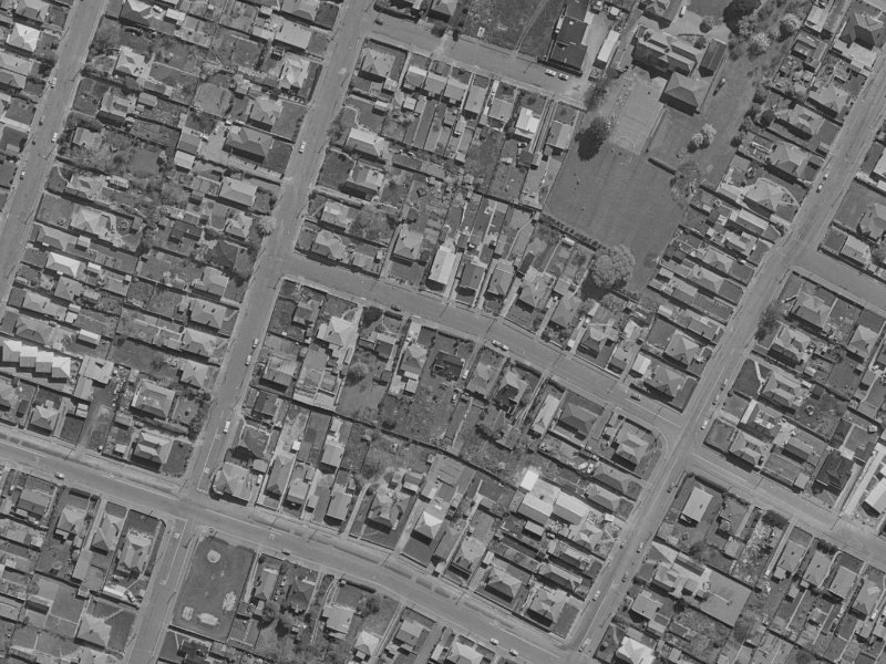 16 Grenville Street from the air, 1970-1974