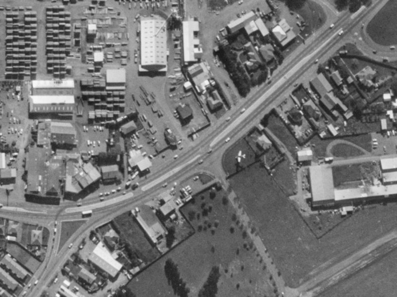 218 Main S Road from the air, 1970-1974