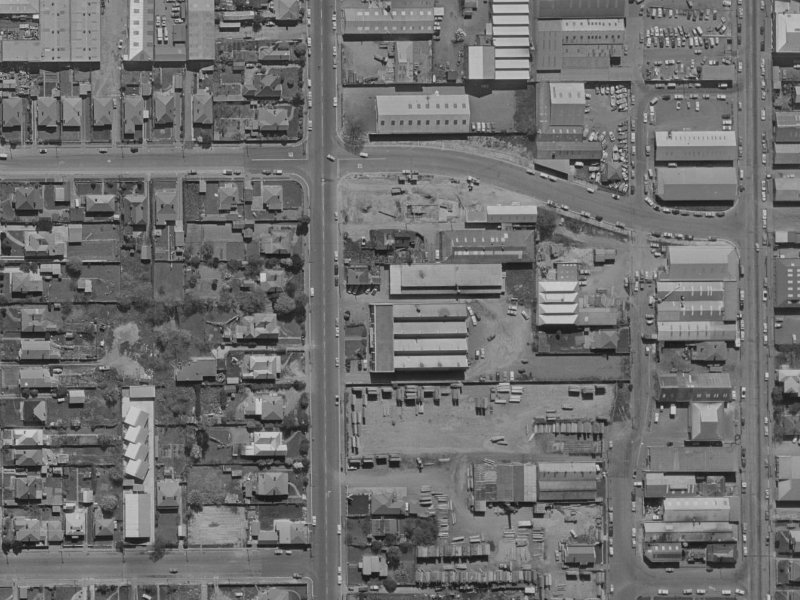 128 Antigua Street from the air, 1970-1974