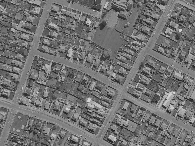 27A Grenville Street from the air, 1970-1974